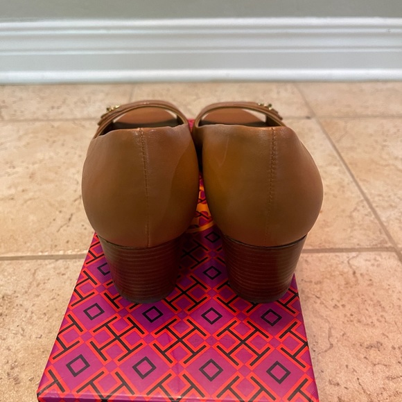 Brand New Tory Burch Kira Open Toe Wedge Calf Leather Shoes Size 8 - Picture 4 of 7